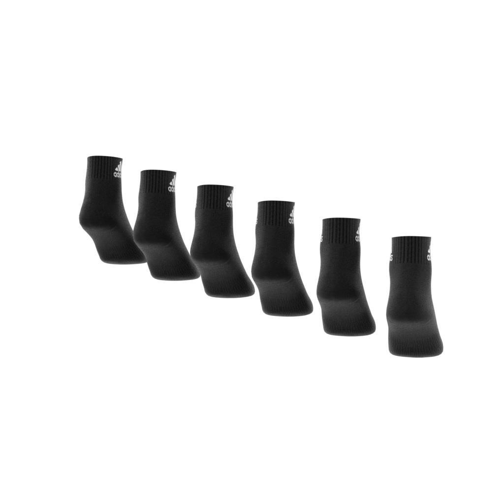 Unisex Cushioned Sportswear Ankle Socks 6 Pairs, Black, A701_ONE, large image number 1