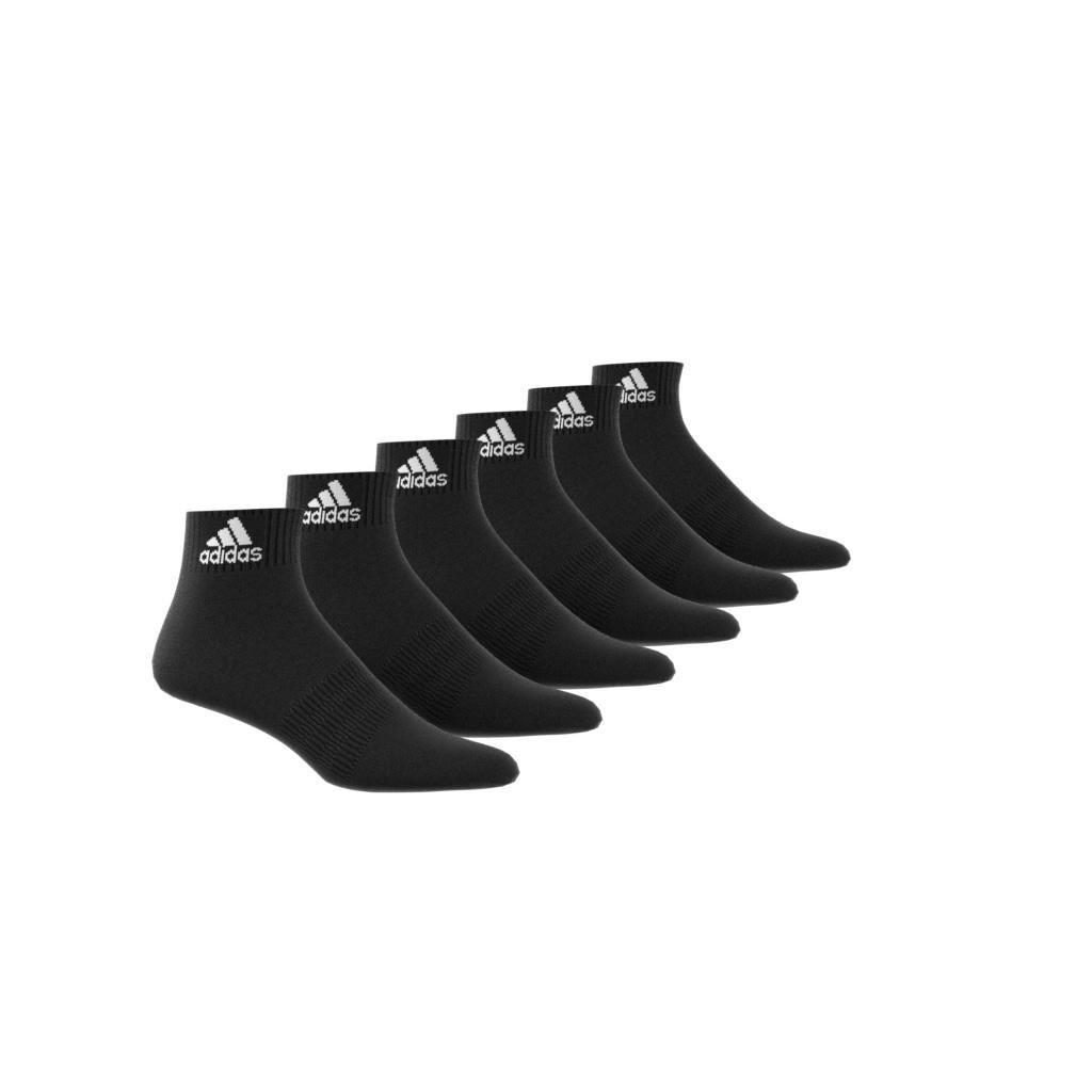 Unisex Cushioned Sportswear Ankle Socks 6 Pairs, Black, A701_ONE, large image number 6