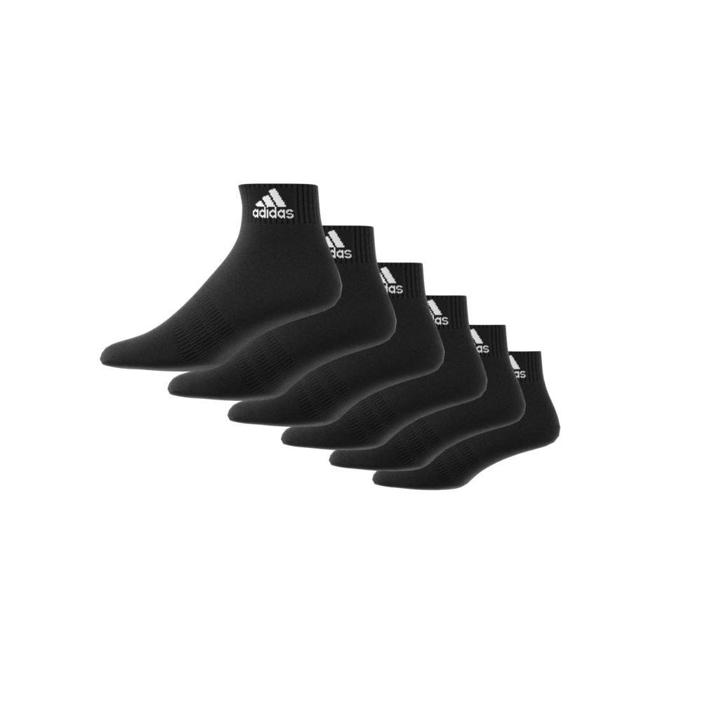 Unisex Cushioned Sportswear Ankle Socks 6 Pairs, Black, A701_ONE, large image number 8