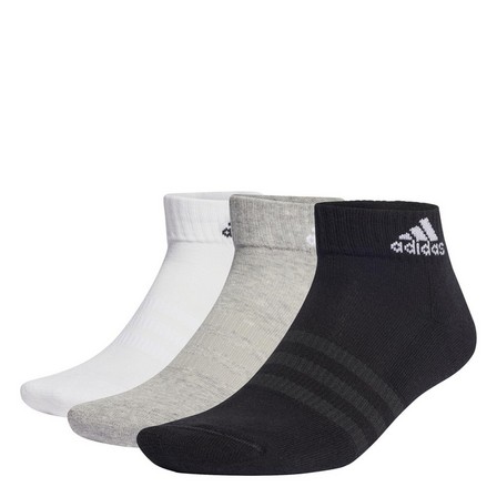 Unisex Cushioned Sportswear Ankle Socks 6 Pairs, Grey, A701_ONE, large image number 2