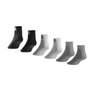 Unisex Cushioned Sportswear Ankle Socks 6 Pairs, Grey, A701_ONE, thumbnail image number 8