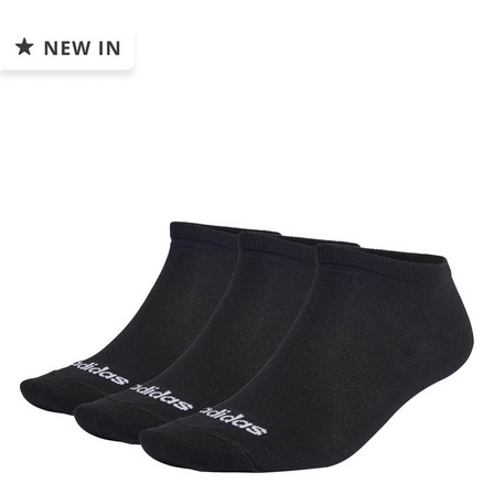 adidas - Unisex Thin Linear Low-Cut Socks 3 Pairs, Black