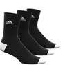Unisex Cushioned Crew Socks 3 Pairs, Black, A701_ONE, thumbnail image number 0