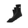 Unisex Cushioned Crew Socks 3 Pairs, Black, A701_ONE, thumbnail image number 7