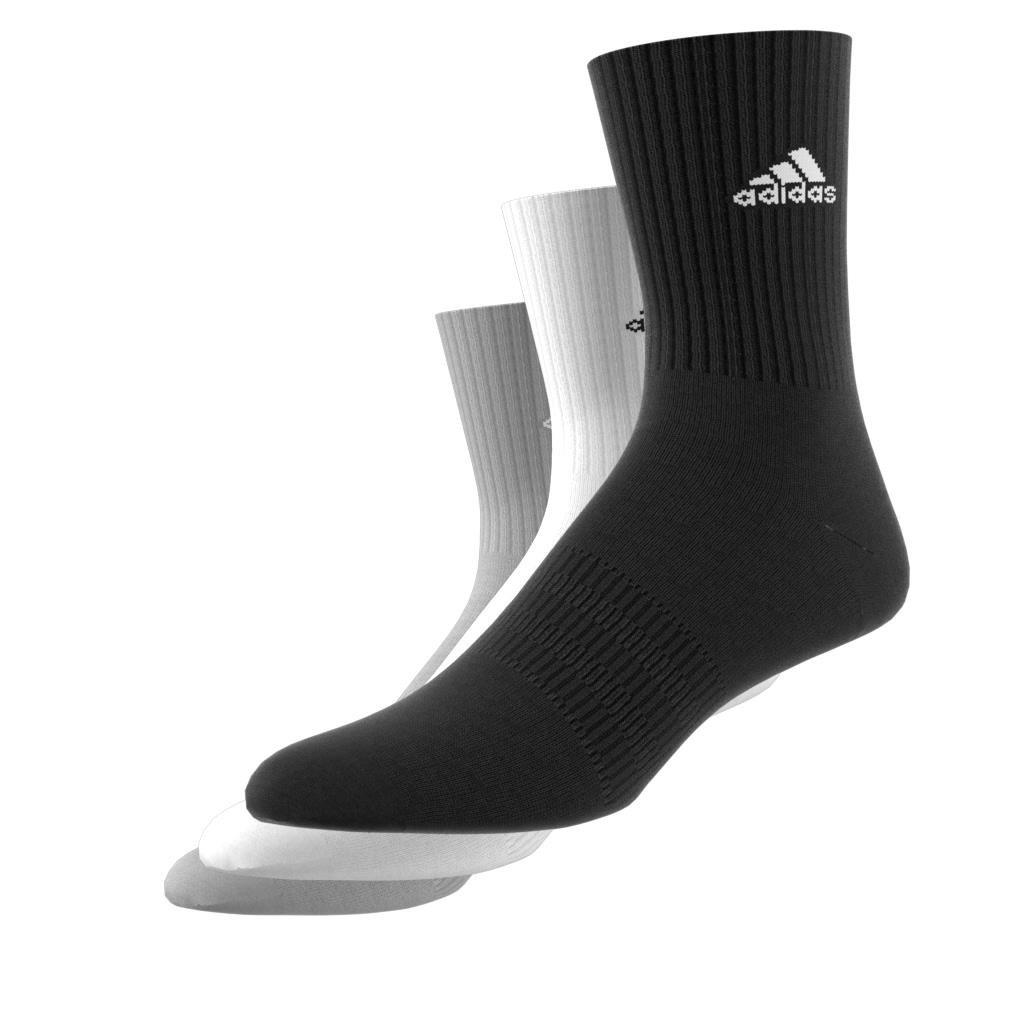 Unisex Cushioned Crew Socks 3 Pairs, Grey, , large image number 8