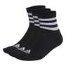 Unisex 3-Stripes Mid-Cut Socks 3 Pairs, Black, A701_ONE, thumbnail image number 2