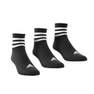Unisex 3-Stripes Mid-Cut Socks 3 Pairs, Black, A701_ONE, thumbnail image number 7
