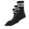Unisex 3-Stripes Cushioned Crew Socks 3 Pairs, Black, A701_ONE, thumbnail image number 7