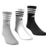 3-Stripes Cushioned Crew Socks 3 Pairs MGREYH/WHITE/BLACK/WHITE Unisex Adult, A701_ONE, thumbnail image number 0