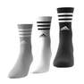 3-Stripes Cushioned Crew Socks 3 Pairs MGREYH/WHITE/BLACK/WHITE Unisex Adult, A701_ONE, thumbnail image number 1