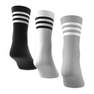 3-Stripes Cushioned Crew Socks 3 Pairs MGREYH/WHITE/BLACK/WHITE Unisex Adult, A701_ONE, thumbnail image number 3