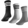 3-Stripes Cushioned Crew Socks 3 Pairs MGREYH/WHITE/BLACK/WHITE Unisex Adult, A701_ONE, thumbnail image number 4