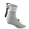 3-Stripes Cushioned Crew Socks 3 Pairs MGREYH/WHITE/BLACK/WHITE Unisex Adult, A701_ONE, thumbnail image number 7