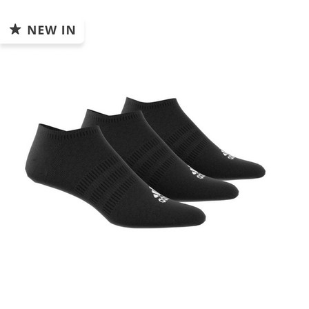 adidas - Unisex Thin And Light No-Show Socks 3 Pairs, Black