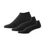 Unisex Thin And Light No-Show Socks 3 Pairs, Black, A701_ONE, thumbnail image number 1