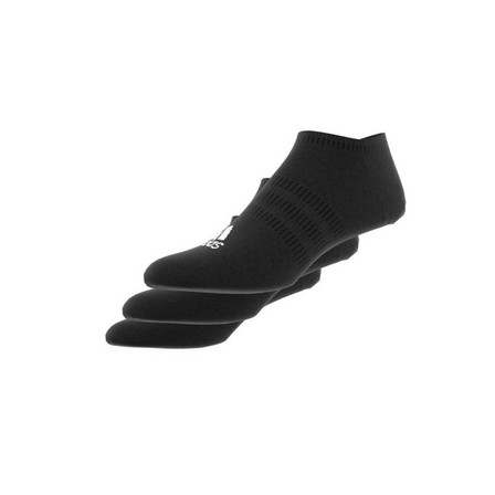 Unisex Thin And Light No-Show Socks 3 Pairs, Black, A701_ONE, large image number 2