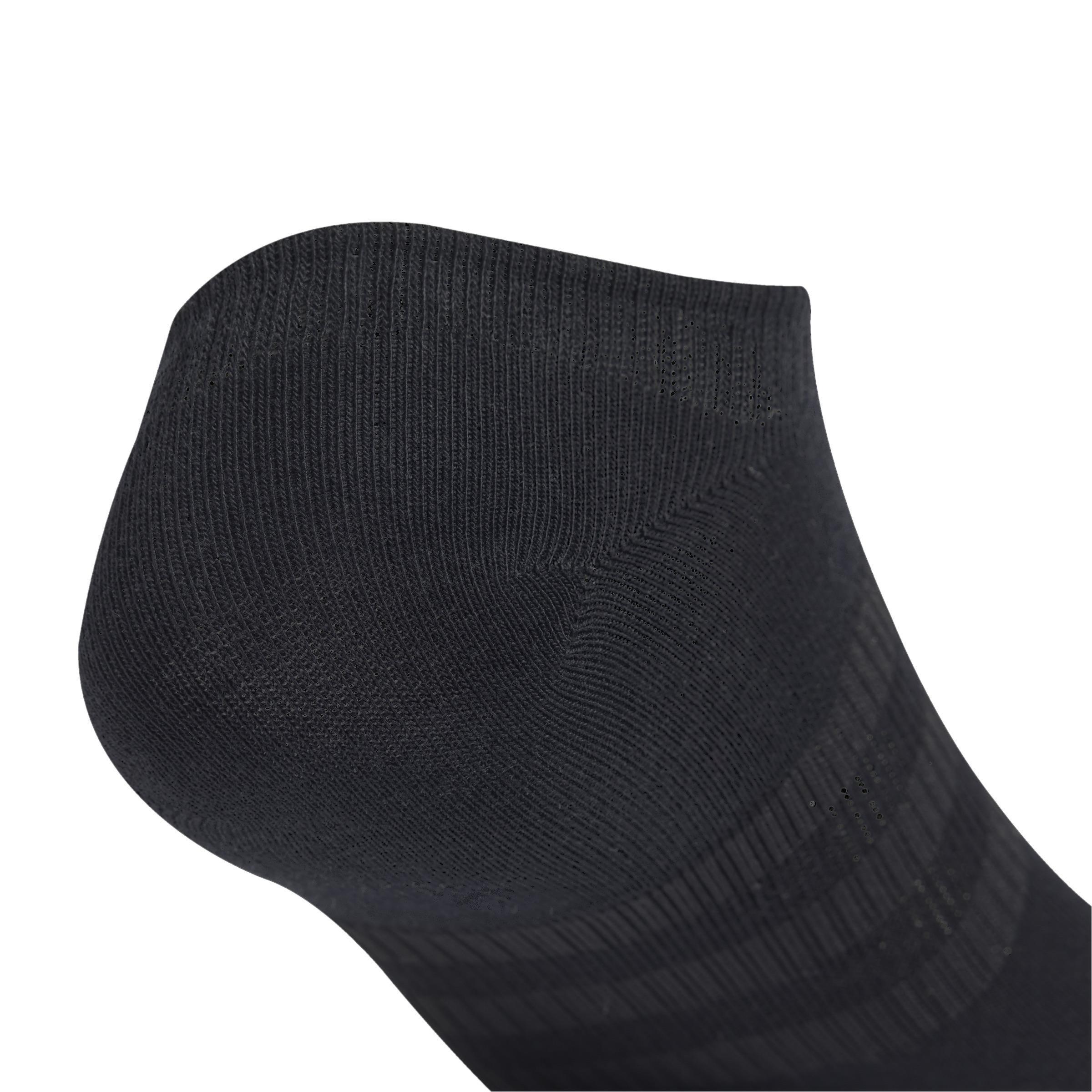 Unisex Thin And Light No-Show Socks 3 Pairs, Black, A701_ONE, large image number 2