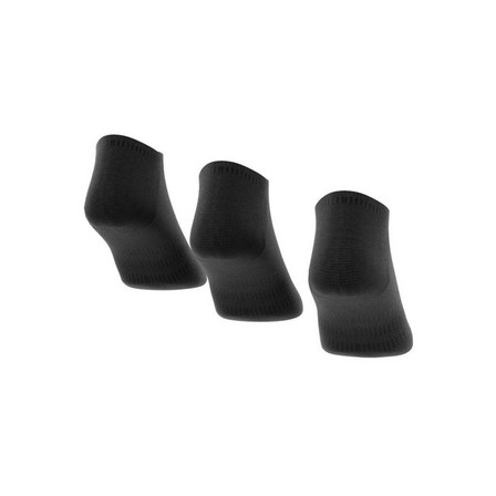 Unisex Thin And Light No-Show Socks 3 Pairs, Black, A701_ONE, large image number 3