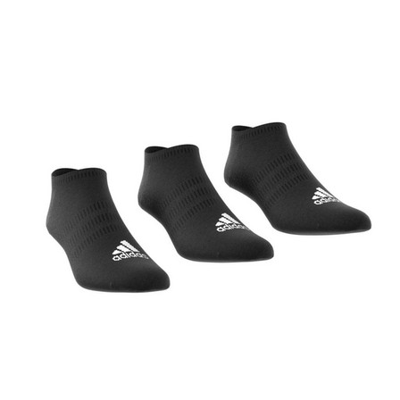 Unisex Thin And Light No-Show Socks 3 Pairs, Black, A701_ONE, large image number 4