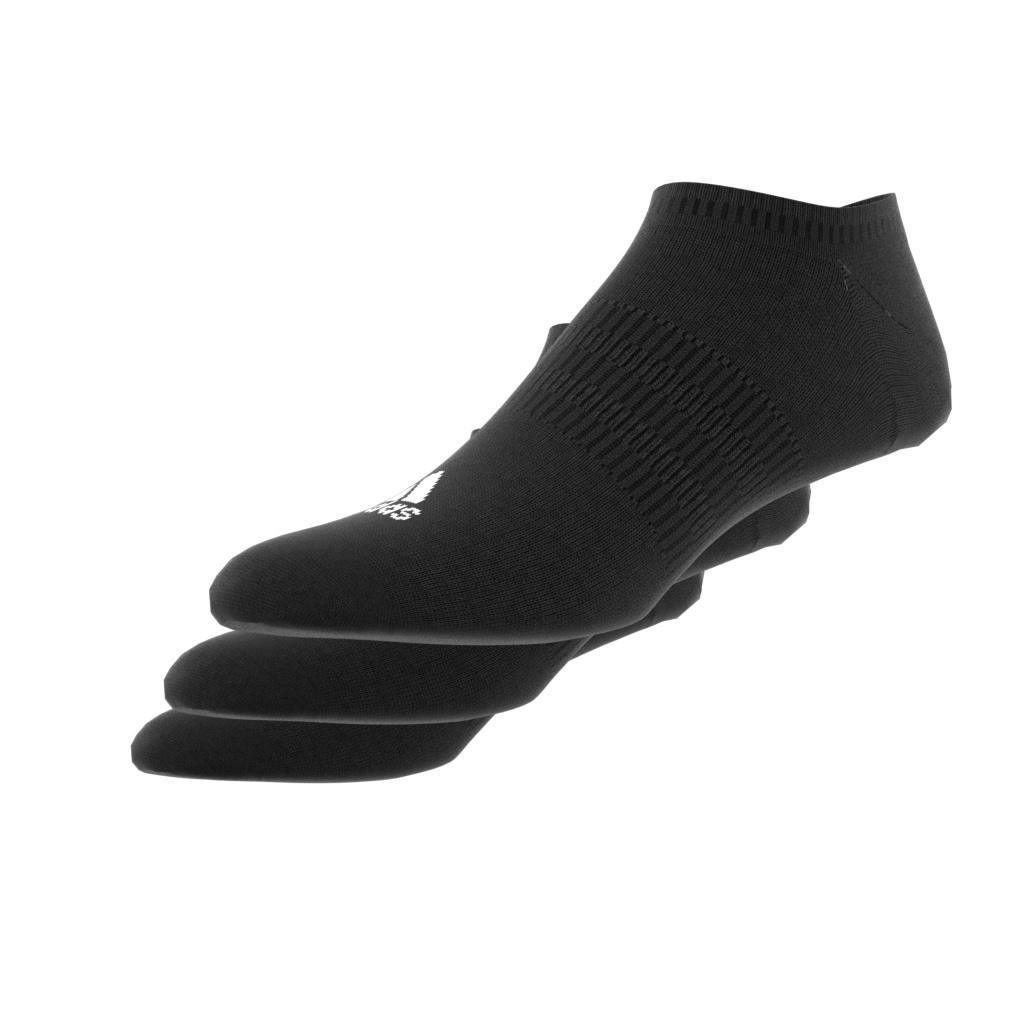 Unisex Thin And Light No-Show Socks 3 Pairs, Black, A701_ONE, large image number 5