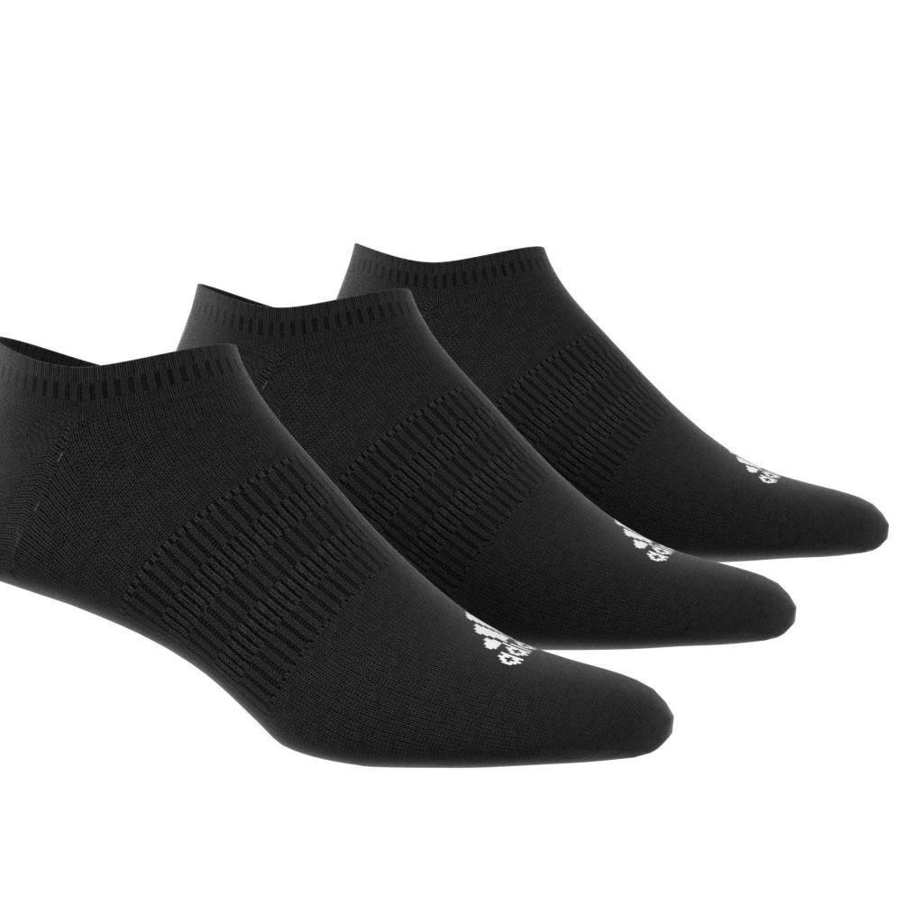 Unisex Thin and Light No-Show Socks 3 Pairs, Black, , large image number 11
