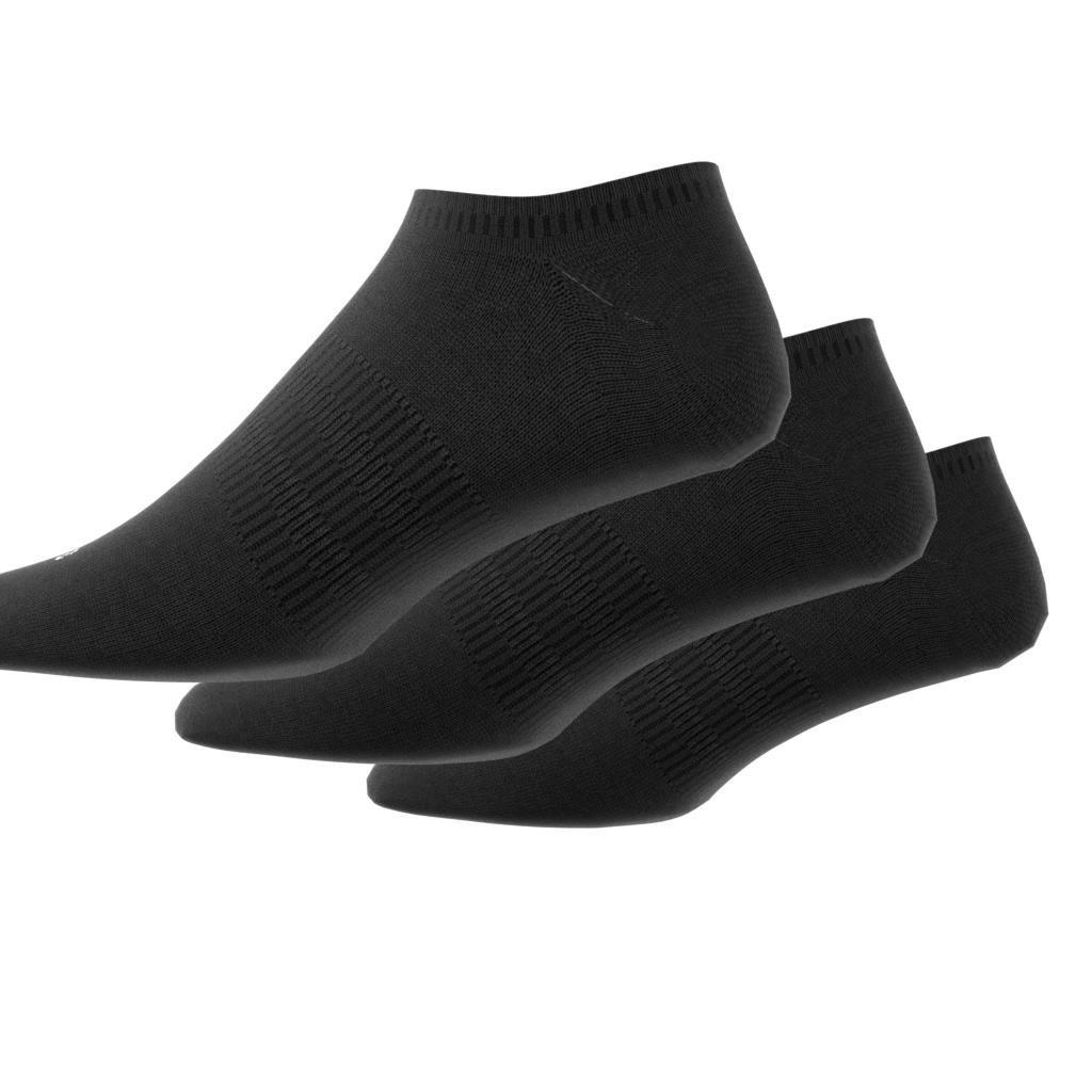 Unisex Thin and Light No-Show Socks 3 Pairs, Black, A701_ONE, large image number 12