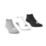Unisex Thin And Light No-Show Socks 3 Pairs, Grey, A701_ONE, thumbnail image number 0
