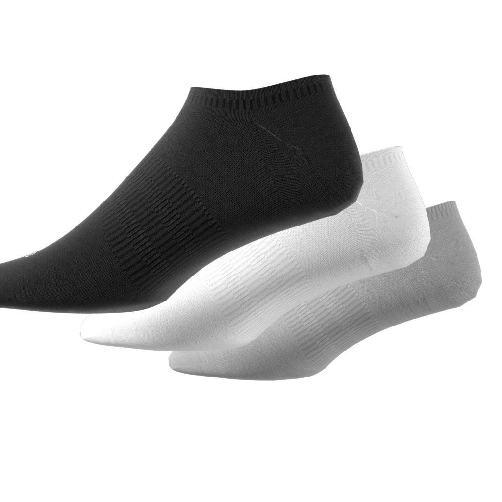 Unisex Thin And Light No-Show Socks 3 Pairs, Grey, A701_ONE, large image number 0