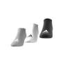 Unisex Thin And Light No-Show Socks 3 Pairs, Grey, A701_ONE, thumbnail image number 1
