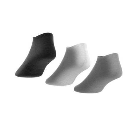 Unisex Thin And Light No-Show Socks 3 Pairs, Grey, A701_ONE, large image number 3