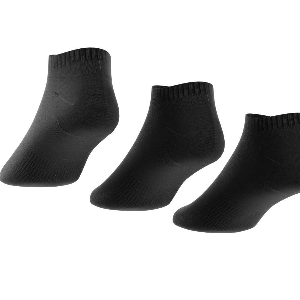 Unisex Cushioned Low-Cut Socks 3 Pairs, Black, , large image number 0
