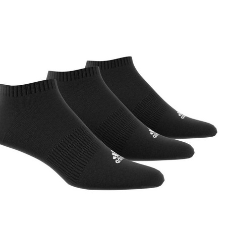 Unisex Cushioned Low-Cut Socks 3 Pairs, Black, A701_ONE, large image number 2
