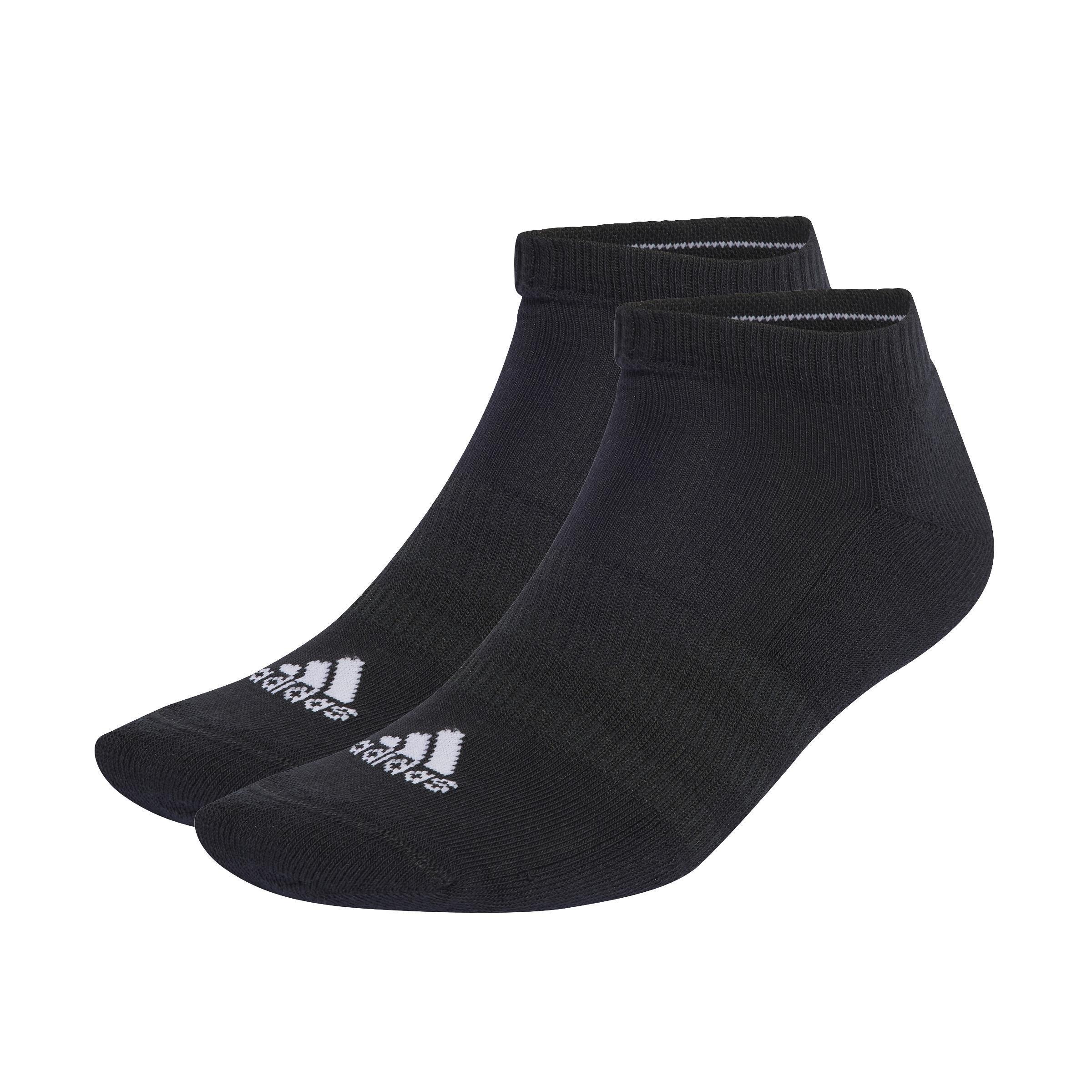 adidas Unisex Cushioned Low-Cut Socks 3 Pairs, Black