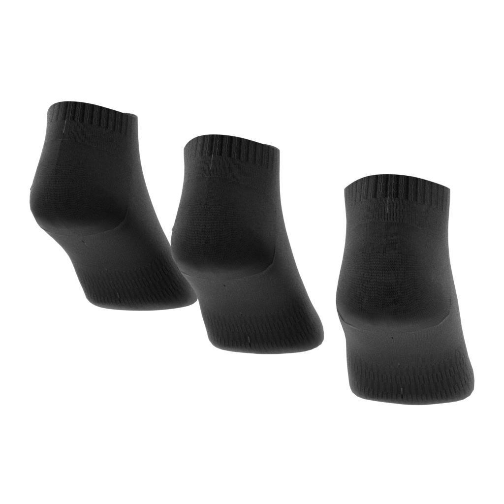 Unisex Cushioned Low-Cut Socks 3 Pairs, Black, , large image number 3