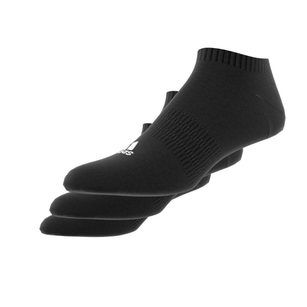 Unisex Cushioned Low-Cut Socks 3 Pairs, Black, , large image number 5