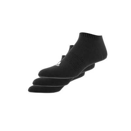 Unisex Cushioned Low-Cut Socks 3 Pairs, Black, A701_ONE, large image number 5