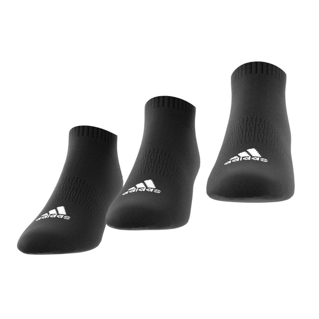 Unisex Cushioned Low-Cut Socks 3 Pairs, Black, , large image number 6