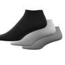 Cushioned Low-Cut Socks 3 Pairs medium grey heather Unisex Adult, A701_ONE, thumbnail image number 2