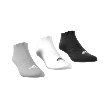 Cushioned Low-Cut Socks 3 Pairs medium grey heather Unisex Adult, A701_ONE, large image number 5