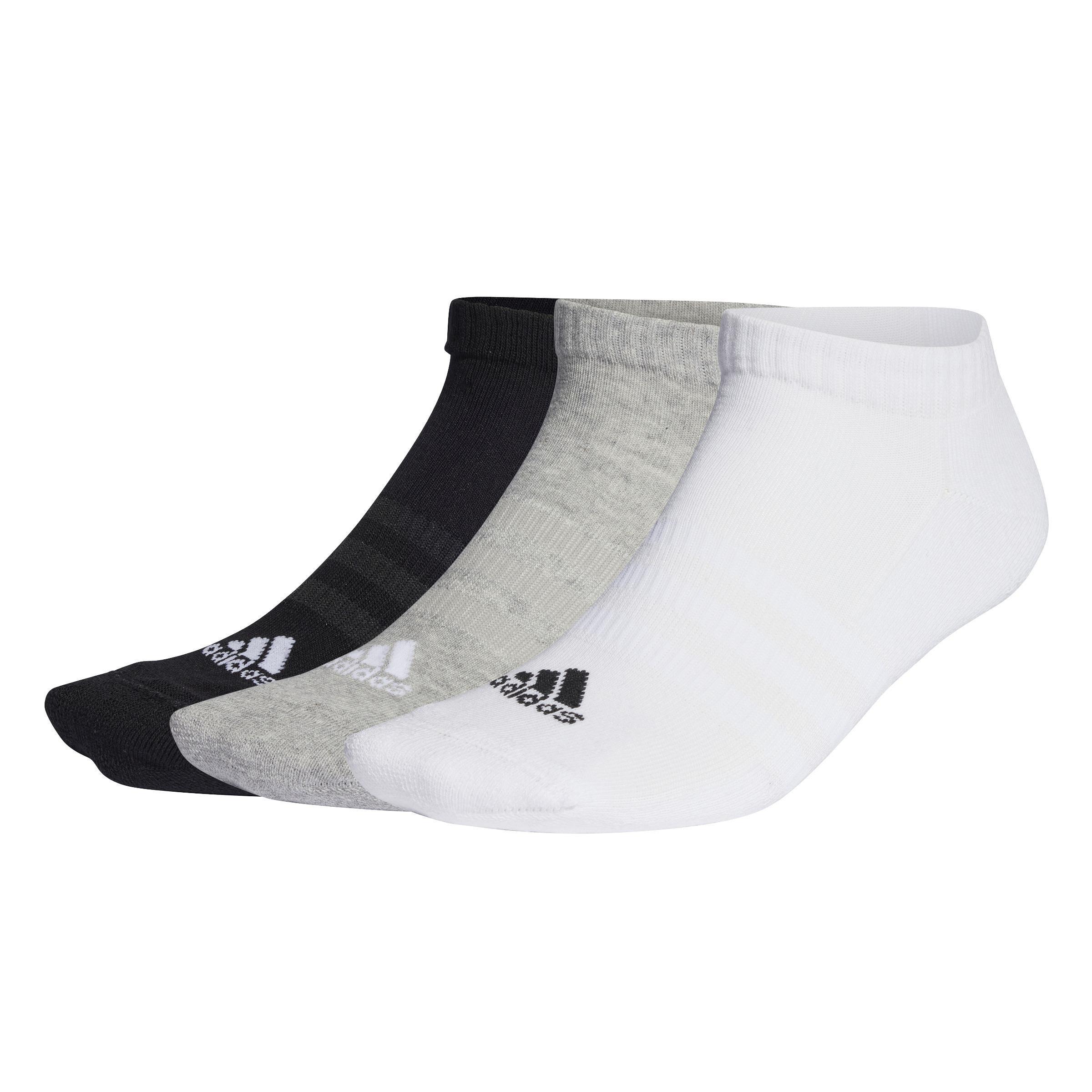 Unisex Cushioned Low-Cut Socks 3 Pairs, Grey, , large image number 7