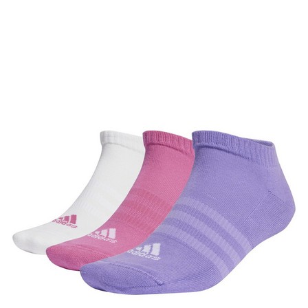 Unisex Cushioned Low-Cut Socks 3 Pairs, Pink, A701_ONE, large image number 5