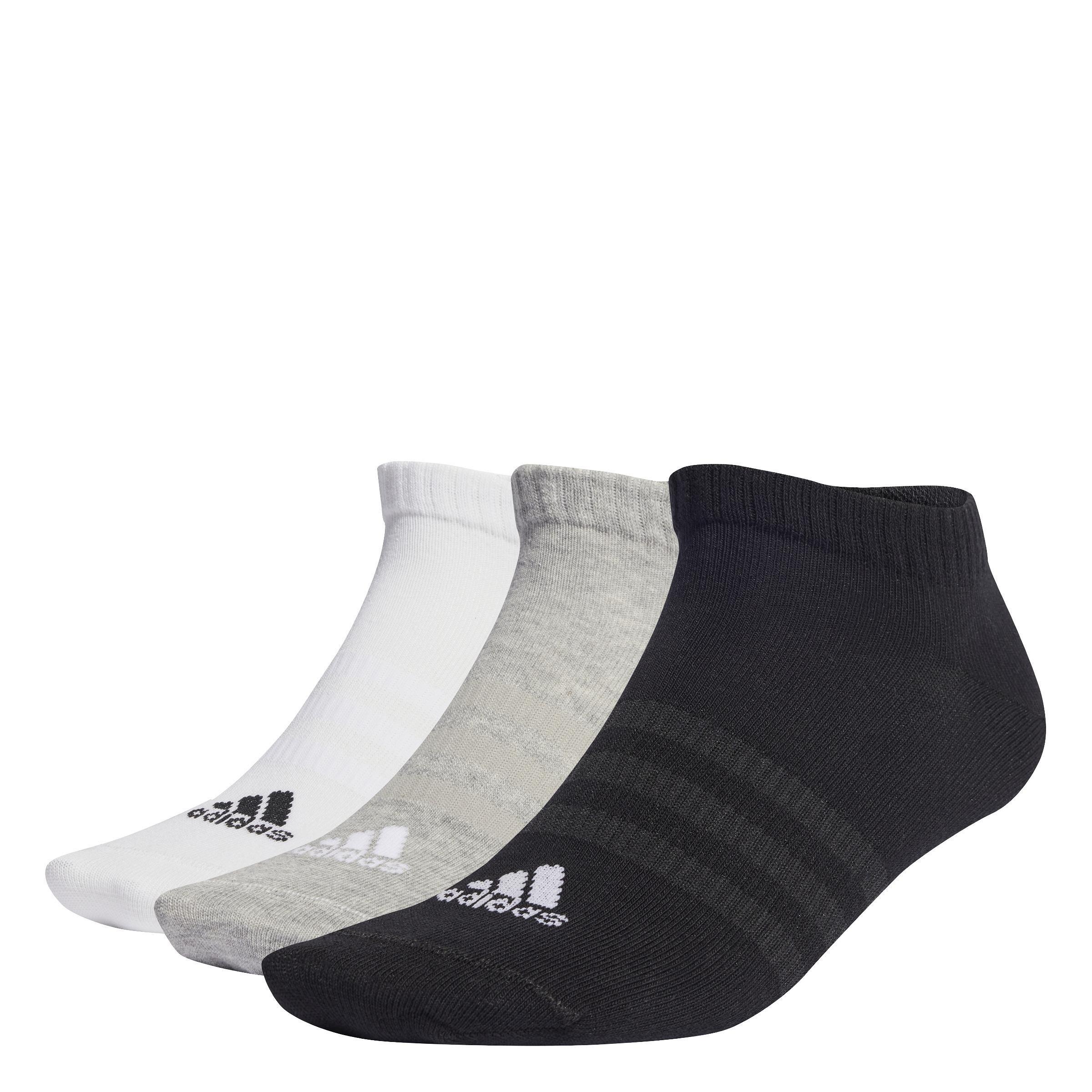 Thin and Light Sportswear Low-Cut Socks 3 Pairs medium grey heather Unisex Adult, A701_ONE, large image number 4