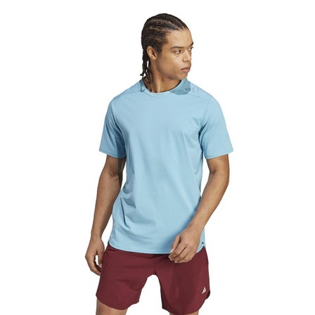 Men Designed 4 Training Cordura Workout T-Shirt, Blue, A701_ONE, large image number 1