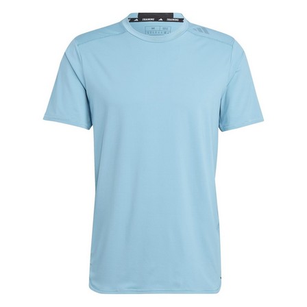 Men Designed 4 Training Cordura Workout T-Shirt, Blue, A701_ONE, large image number 2