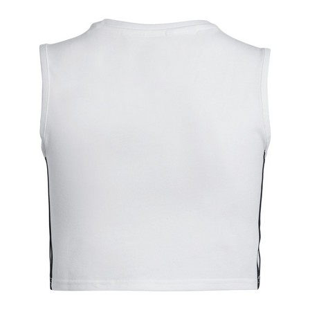 Kids Unisex Adicolor Crop Tank Top, White, A701_ONE, large image number 2