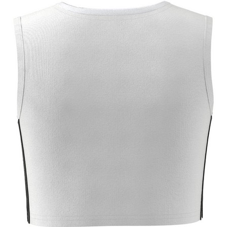 Kids Unisex Adicolor Crop Tank Top, White, A701_ONE, large image number 10