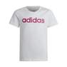 Kids Girls Essentials Linear Logo Cotton Slim Fit T-Shirt, White, A701_ONE, thumbnail image number 0