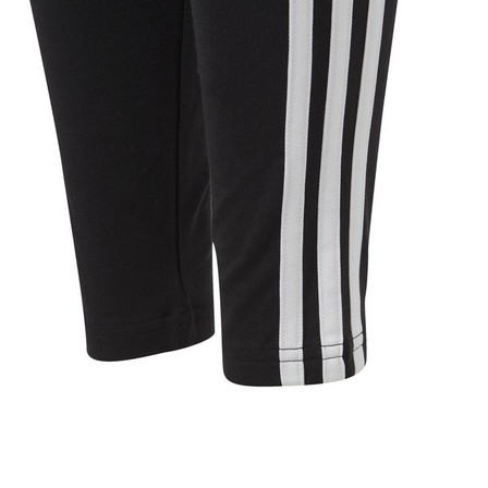 Kids Girls Essentials 3-Stripes Cotton Leggings, Black, A701_ONE, large image number 3