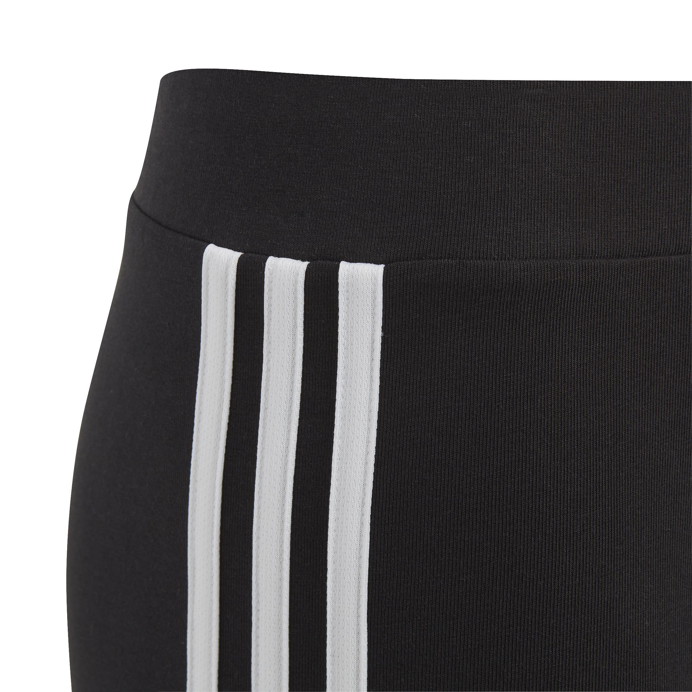 adidas - Kids Girls Essentials 3-Stripes Cotton Leggings, Black