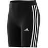 Kids Girls Essentials 3-Stripes Cotton Bike Tights, Black, A701_ONE, thumbnail image number 7